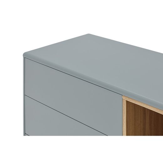 Pearl grey wooden sideboard, 180 x 40 x 76 cm | Corvo