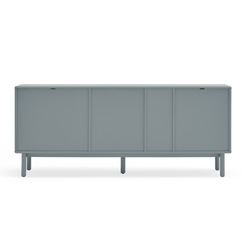 Pearl grey wooden sideboard, 180 x 40 x 76 cm | Corvo