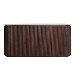 Aparador de madera en marrón oscuro, 180 x 40 x 85 cm | Verona