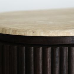 Aparador de madera en marrón oscuro, 180 x 40 x 85 cm | Verona
