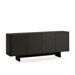 Buffet en bois noir, 180 x 40 x 75 cm | Solei