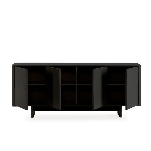 Buffet en bois noir, 180 x 40 x 75 cm | Solei