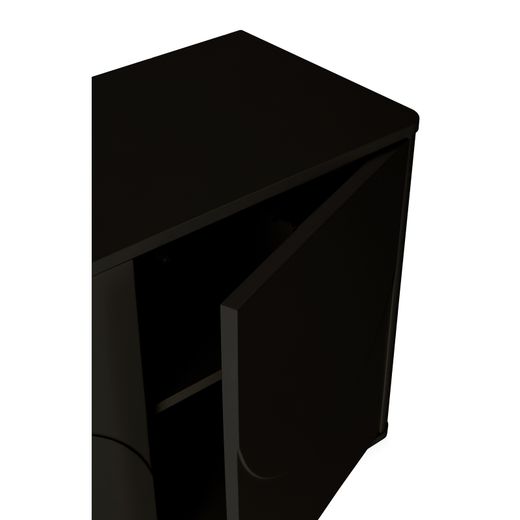 Buffet en bois noir, 180 x 40 x 75 cm | Solei