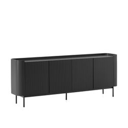 Buffet en bois noir, 200 x 40 x 80 cm | Willa