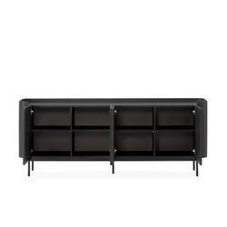 Buffet en bois noir, 200 x 40 x 80 cm | Willa