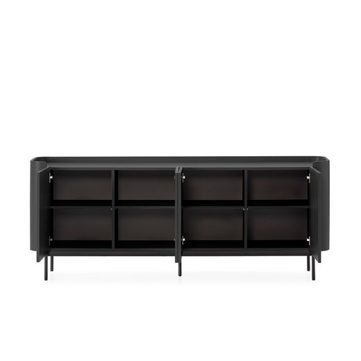 Buffet en bois noir, 200 x 40 x 80 cm | Willa