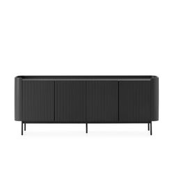 Buffet en bois noir, 200 x 40 x 80 cm | Willa