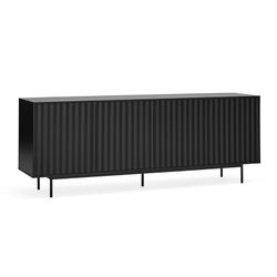 Black wooden sideboard, 211 x 47 x 80 cm | Sierra