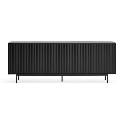 Black wooden sideboard, 211 x 47 x 80 cm | Sierra