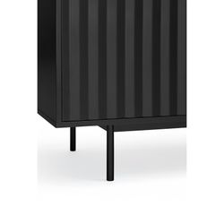 Black wooden sideboard, 211 x 47 x 80 cm | Sierra