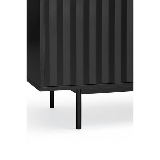 Black wooden sideboard, 211 x 47 x 80 cm | Sierra