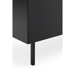 Black and oak-colored wooden sideboard, 110 x 40 x 85 cm | Arista