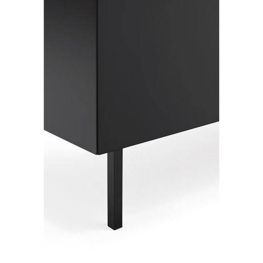 Black and oak-colored wooden sideboard, 165 x 40 x 78 cm | Arista