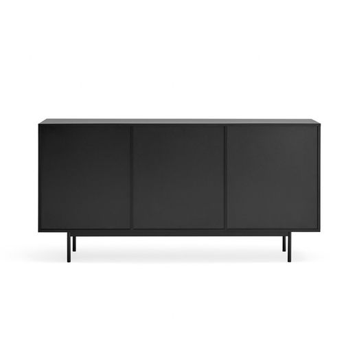 Aparador em madeira de carvalho preto e claro, 159,2 x 47 x 79,6 cm | Serra