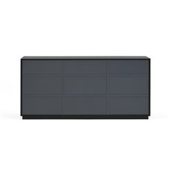 Sideboard aus Holz in Schwarz und Anthrazitgrau, 150 x 46 x 70 cm | Dorisch