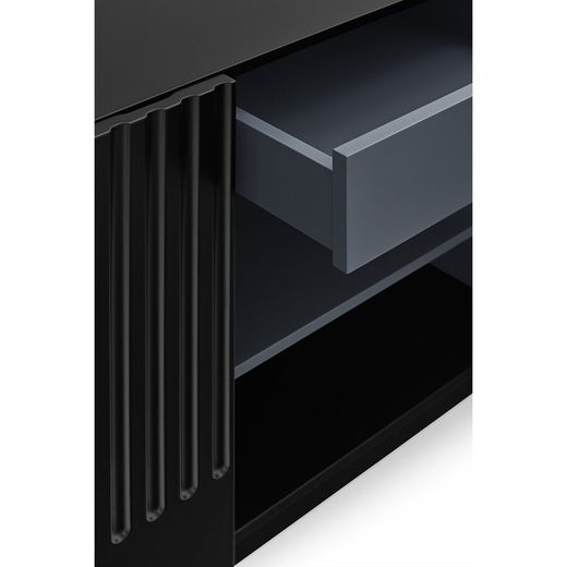 Sideboard aus Holz in Schwarz und Anthrazitgrau, 150 x 46 x 70 cm | Dorisch