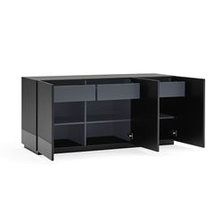 Sideboard aus Holz in Schwarz und Anthrazitgrau, 150 x 46 x 70 cm | Dorisch