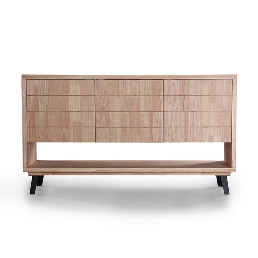 Træskænk i nordisk eg og sort, 153 x 40 x 88 cm | Berg