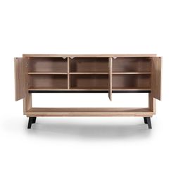 Træskænk i nordisk eg og sort, 153 x 40 x 88 cm | Berg