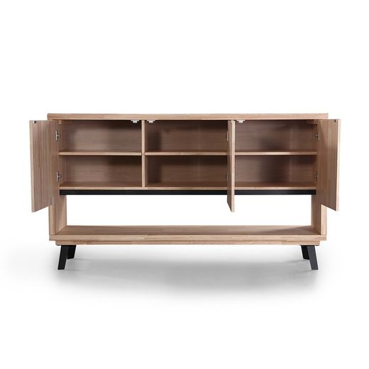 Træskænk i nordisk eg og sort, 153 x 40 x 88 cm | Berg