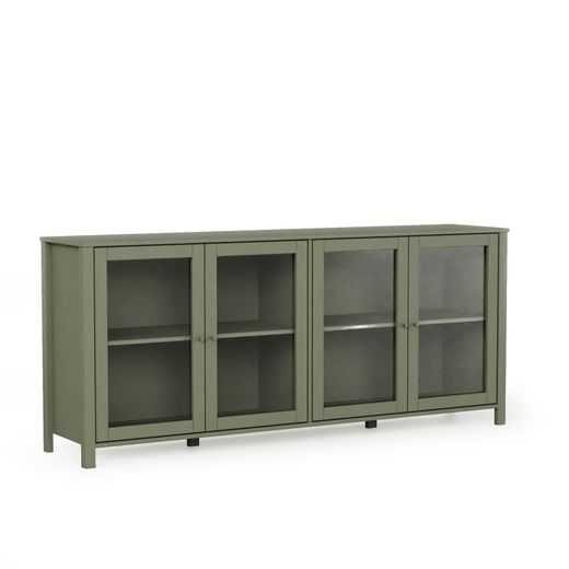 Aparador de madera en verde, 186 x 40 x 80 cm | Alessandra