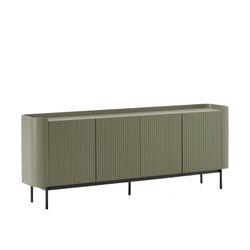Buffet en bois vert, 200 x 40 x 80 cm | Willa