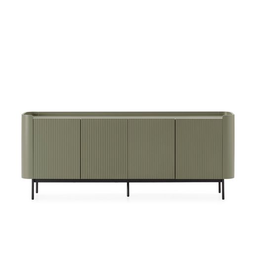 Buffet en bois vert, 200 x 40 x 80 cm | Willa