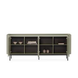 Buffet en bois vert, 200 x 40 x 80 cm | Willa