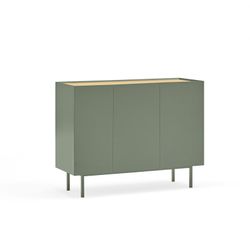 Buffet en bois vert clair et chêne, 110 x 40 x 85 cm | Bord