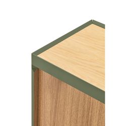 Buffet en bois vert clair et chêne, 110 x 40 x 85 cm | Bord