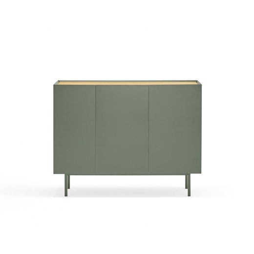 Buffet en bois vert clair et chêne, 110 x 40 x 85 cm | Bord