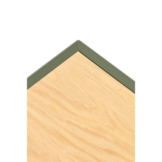 Buffet en bois vert clair et chêne, 110 x 40 x 85 cm | Bord