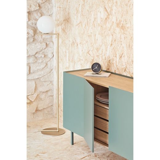Light green and oak-colored wooden sideboard, 165 x 40 x 78 cm | Arista