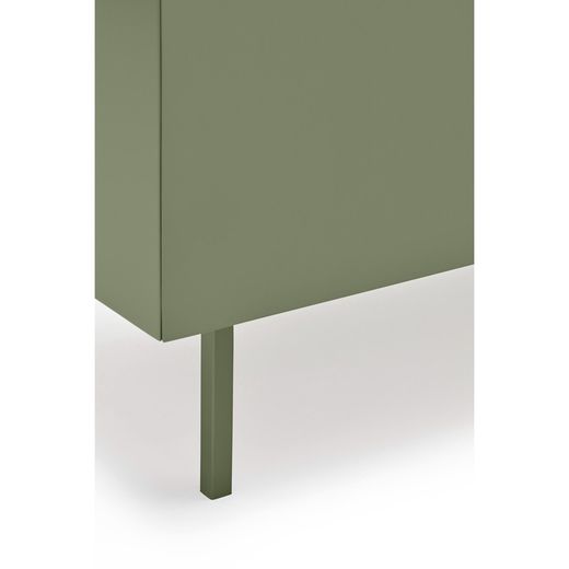 Light green and oak-colored wooden sideboard, 165 x 40 x 78 cm | Arista