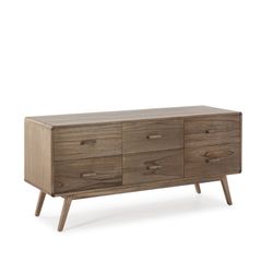 Natural wood sideboard, 160x50x75 cm