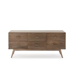Natural wood sideboard, 160x50x75 cm