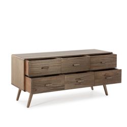 Natural wood sideboard, 160x50x75 cm