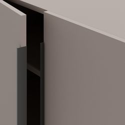 Buffet en bois et métal moka et noir, 200 x 40 x 79,7 cm | Titan