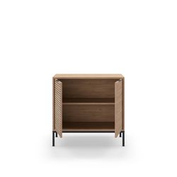 Sideboard aus Holz und Metall in Eichenoptik, 80 x 40 x 80 cm | Ariel