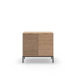 Sideboard aus Holz und Metall in Eichenoptik, 80 x 40 x 80 cm | Ariel