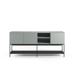 Buffet en bois et métal vert et noir, 180 x 40 x 80 cm | Amira