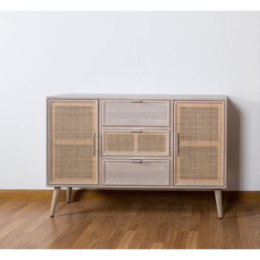 Houten dressoir en rooster 119,5 x 39 x 81 cm