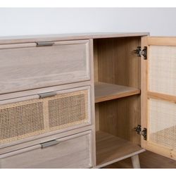 Houten dressoir en rooster 119,5 x 39 x 81 cm