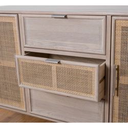 Houten dressoir en rooster 119,5 x 39 x 81 cm