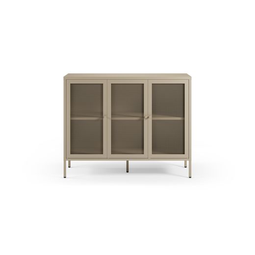Metal sideboard in sand, 121 x 40 x 90 cm | Fayna