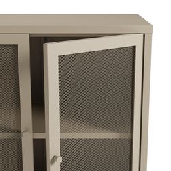 Metal sideboard in sand, 121 x 40 x 90 cm | Fayna