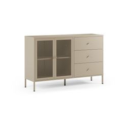 Metal sideboard in sand, 140 x 40 x 90 cm | Fayna
