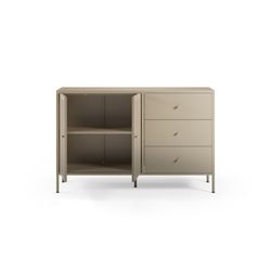 Metal sideboard in sand, 140 x 40 x 90 cm | Fayna