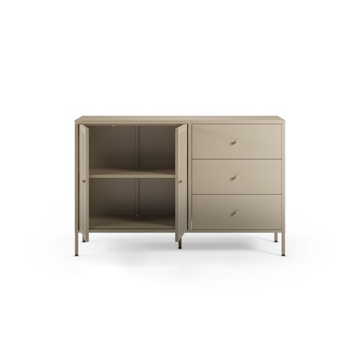 Metal sideboard in sand, 140 x 40 x 90 cm | Fayna