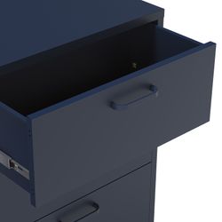 Metal sideboard in blue, 140 x 40 x 90 cm | Diora